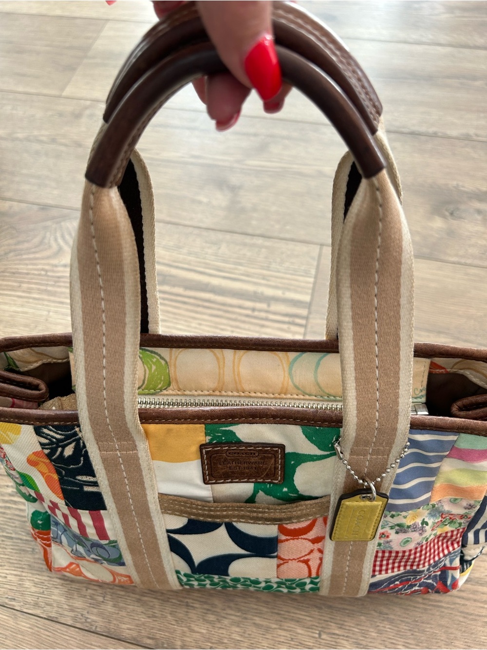 Coach Hamptons Patchwork Purse and Wallet in Multicolor - Picture 13 of 16